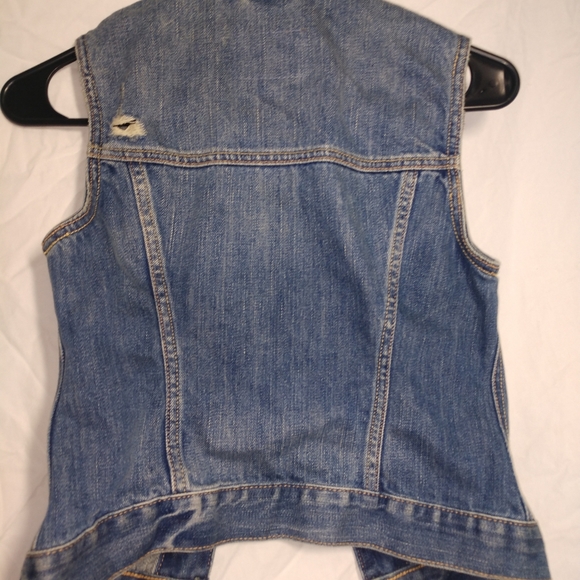 Denim vest distressed xs women - Picture 3 of 4
